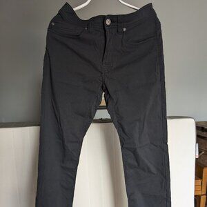Prana Brion Black 5 pocket pants 28W 32L